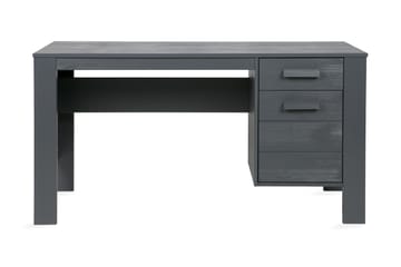 Databord Mitchell 141 cm med Oppbevaring Skuff + Skap - Stålgrå - Møbler - Bord - Kontorbord - Skrivebord