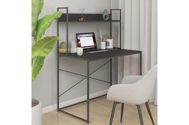 Databord svart 110x60x138 cm sponplate - Svart - Skrivebord - Databord & PC bord