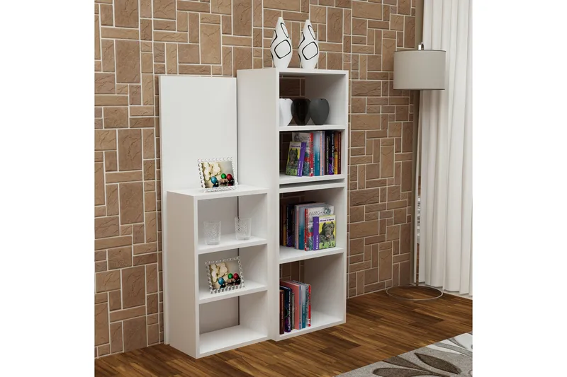 Decorotika Skrivebord 120 cm med Oppbevaringshyller - Hvit - Møbler - Bord - Kontorbord - Skrivebord