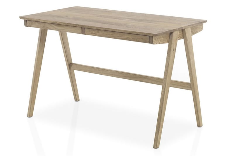 Delia Skrivebord 120 cm med Oppbevaring 2 Skuffer - Massiv Eik - Møbler - Bord - Kontorbord - Skrivebord