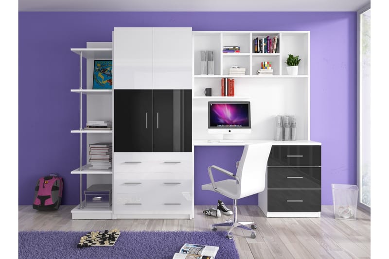 Devillez Oppbevaringsskap med Hylle og Skrivebord  165 cm