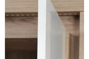 Domardon Skrivebord 130 cm med Oppbevaring 2 Skap - Tre/Hvit - Møbler - Bord - Kontorbord - Skrivebord