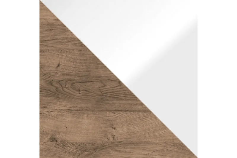 Domardon Skrivebord 130 cm med Oppbevaring 2 Skap - Tre/Hvit - Møbler - Bord - Kontorbord - Skrivebord