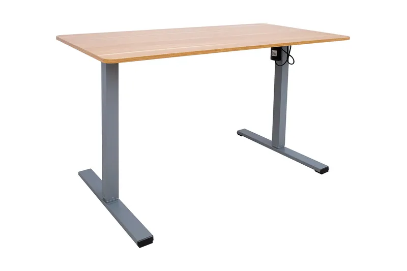 Ergo Optimal Skrivebord med motor 120x60 cm Tre/Grå