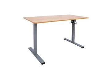 Ergo Optimal Skrivebord med motor 120x60 cm Tre/Grå - Møbler - Bord - Kontorbord - Skrivebord