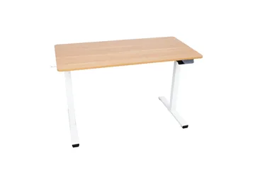 Ergo Skrivebord med 1 motor 120x60 cm Hvit/Eik - Møbler - Bord - Kontorbord - Skrivebord