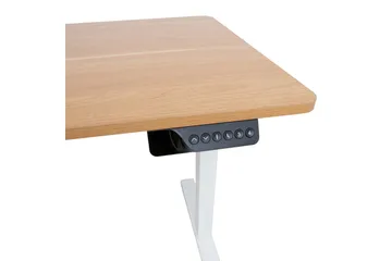 Ergo Skrivebord med 1 motor 120x60 cm Hvit/Eik - Møbler - Bord - Kontorbord - Skrivebord
