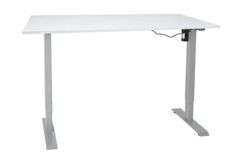 Ergosum 1 Skrivebord 140 cm Hev- og Senkbart Elektrisk - Gråhvit - Møbler - Bord - Kontorbord - Skrivebord