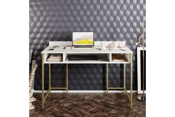 Fagersanna Skrivebord 120 cm med Oppbevaring 3 Hyller - Gull - Møbler - Bord - Kontorbord - Skrivebord