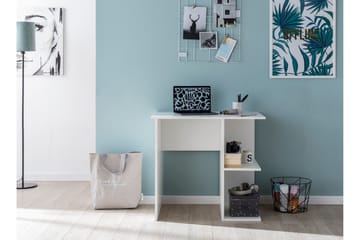 Farleys Skrivebord 82 cm med Oppbevaringshyller - Hvit - Møbler - Bord - Kontorbord - Skrivebord