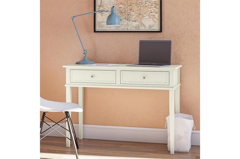 Franklin Skrivebord 90 cm med Oppbevaringsskuff Hvit - Dorel Home - Møbler - Bord - Kontorbord - Skrivebord
