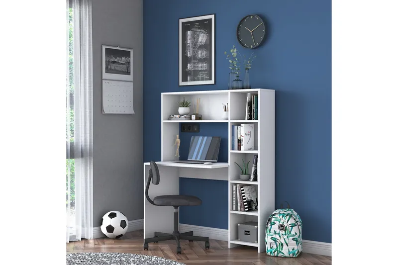 Freal Skrivebord 113 cm - Hvit - Møbler - Bord - Kontorbord - Skrivebord