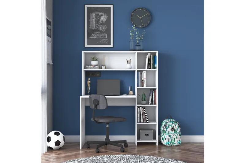 Freal Skrivebord 113 cm - Hvit - Møbler - Bord - Kontorbord - Skrivebord