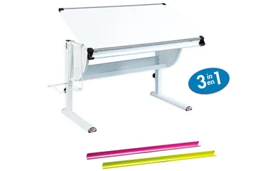Gabrielius Skrivebord 118 cm - Hvit - Møbler - Bord - Kontorbord - Skrivebord