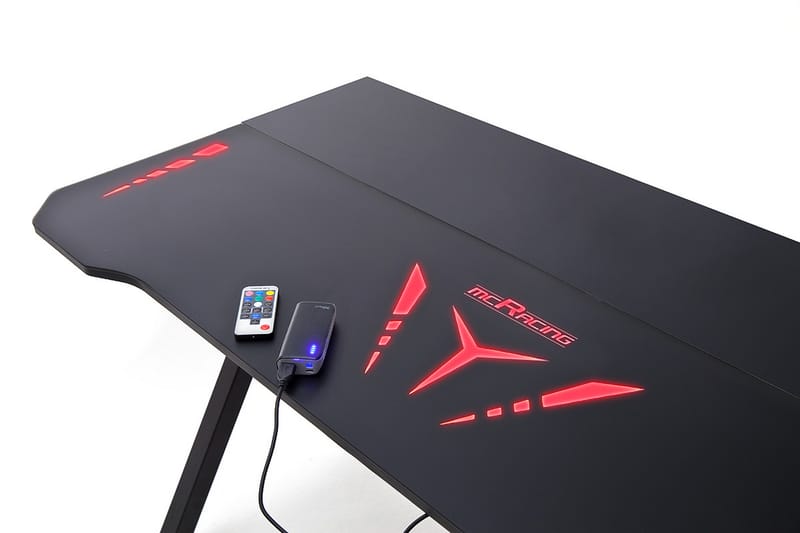 Gaming Skrivebord Banson Basic 4 120 cm - Glass/Svart - Skrivebord - Databord & PC bord