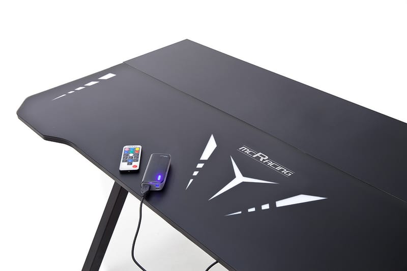 Gaming Skrivebord Banson Basic 4 120 cm - Glass/Svart - Skrivebord - Databord & PC bord