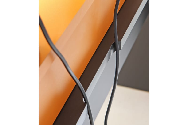 Gaming Skrivebord Kilcott 160 cm med Oppbevaringshylle - Svart/Oransje - Skrivebord - Databord & PC bord