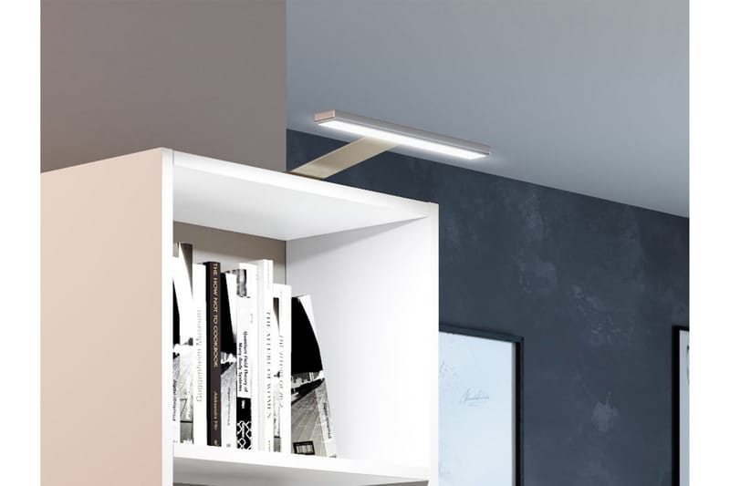 Gdeide Skrivebord 125 cm med Oppbevaringshylle - Eikfarge/Beige - Møbler - Bord - Kontorbord - Skrivebord