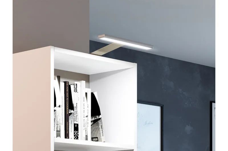 Gdeide Skrivebord 125 cm med Oppbevaringshylle - Hvit - Møbler - Bord - Kontorbord - Skrivebord