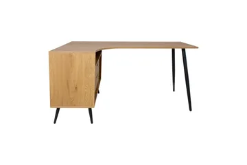 Georgia Skrivebord 145x80 cm med Skuffer i Tre med Metallben - Trefarget - Møbler - Bord - Kontorbord - Skrivebord