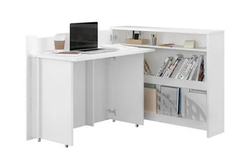 Grianan Skrivbord 136 cm White - Møbler - Bord - Kontorbord - Skrivebord - Hjørneskrivebord
