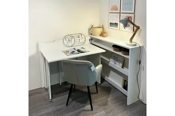 Grianan Skrivbord 136 cm White - Møbler - Bord - Kontorbord - Skrivebord - Hjørneskrivebord
