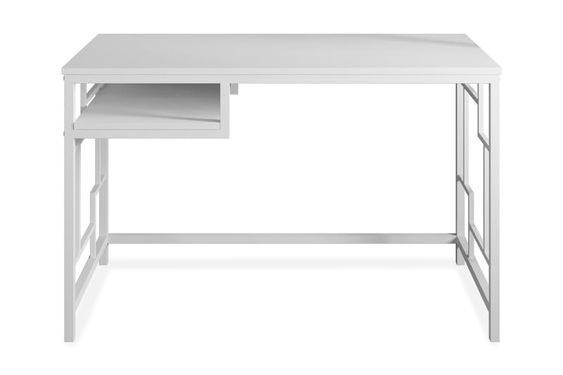 Skrivebord Handen 120 cm med Oppbevaringshylle - Hvit - Skrivebord - Databord & PC bord