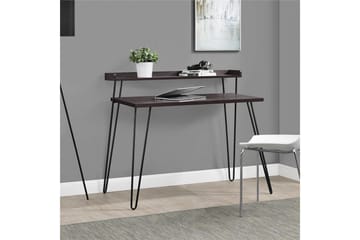 Haven Skrivebord 114 cm med Oppbevaringshylle Espresso/Svart - Dorel Home - Møbler - Bord - Kontorbord - Skrivebord