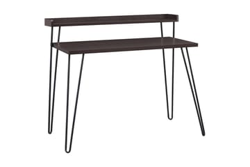 Haven Skrivebord 114 cm med Oppbevaringshylle Espresso/Svart - Dorel Home - Møbler - Bord - Kontorbord - Skrivebord