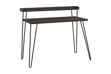 Haven Skrivebord 114 cm med Oppbevaringshylle Espresso/Svart - Dorel Home - Møbler - Bord - Kontorbord - Skrivebord