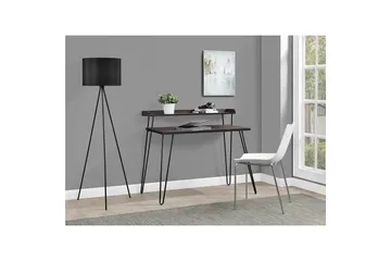Haven Skrivebord 114 cm med Oppbevaringshylle Espresso/Svart - Dorel Home - Møbler - Bord - Kontorbord - Skrivebord