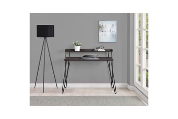 Haven Skrivebord 114 cm med Oppbevaringshylle Espresso/Svart - Dorel Home - Møbler - Bord - Kontorbord - Skrivebord