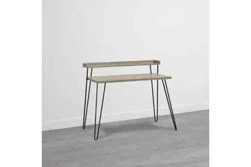 Haven Skrivebord 114 cm med Oppbevaringshylle Grå/Svart - Dorel Home - Møbler - Bord - Kontorbord - Skrivebord