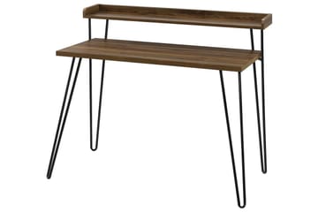 Haven Skrivebord 114 cm med Oppbevaringshylle Valnøttsbrun/S - Dorel Home - Møbler - Bord - Kontorbord - Skrivebord
