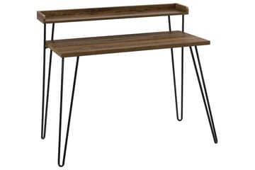 Haven Skrivebord 114 cm med Oppbevaringshylle Valnøttsbrun/S - Dorel Home - Møbler - Bord - Kontorbord - Skrivebord