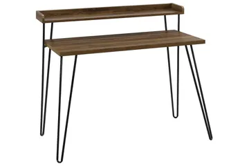 Haven Skrivebord 114 cm med Oppbevaringshylle Valnøttsbrun/S - Dorel Home - Møbler - Bord - Kontorbord - Skrivebord