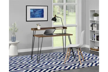 Haven Skrivebord 114 cm med Oppbevaringshylle Valnøttsbrun/S - Dorel Home - Møbler - Bord - Kontorbord - Skrivebord