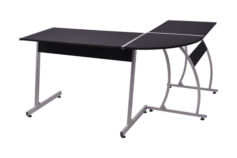 Hjørnepult L-formet svart - Svart - Skrivebord - Databord & PC bord