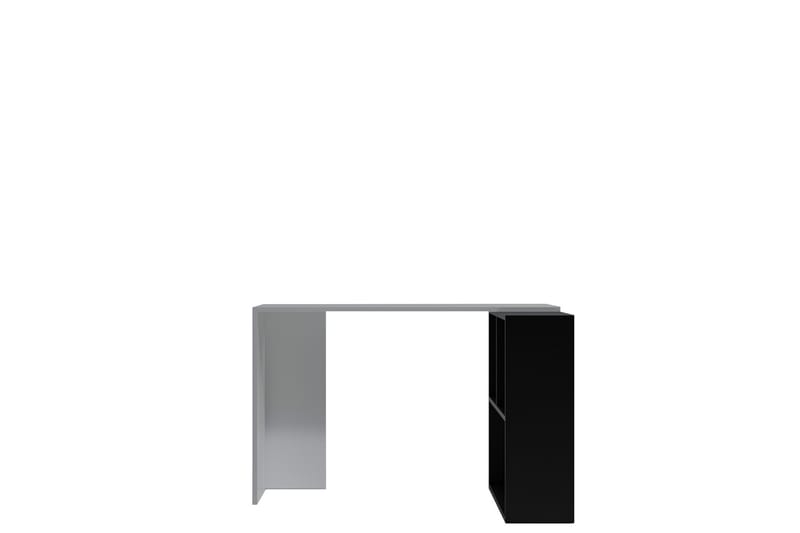 Hjørneskrivebord Canfeza 120 cm med Oppbevaring - Hvit/Svart - Skrivebord - Databord & PC bord