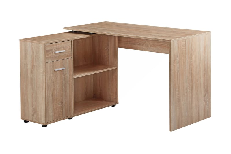 Hjørneskrivebord Gaddana 120 cm - Brun/Natur - Hjørneskrivebord