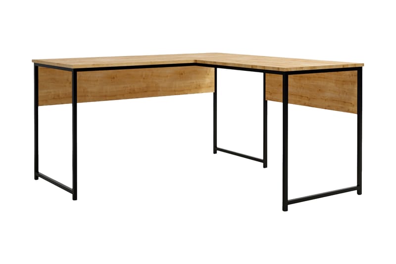 Hjørneskrivebord Tasarima 160 cm - Natur/Svart - Hjørneskrivebord