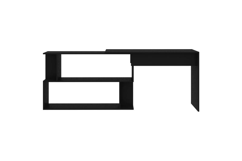 Hjørneskrivebord svart 200x50x76 cm sponplate - Svart - Skrivebord - Sektretær