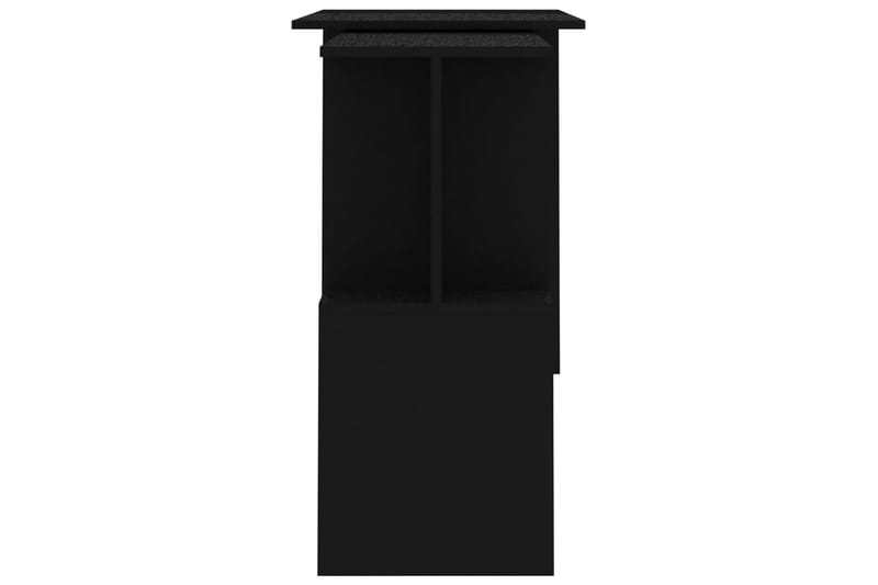 Hjørneskrivebord svart 200x50x76 cm sponplate - Svart - Skrivebord - Sektretær