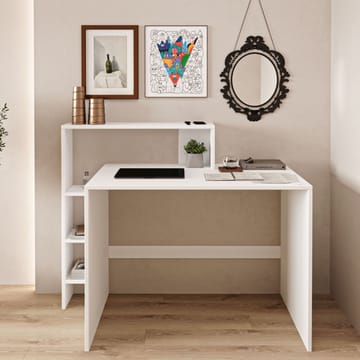 Skrivebord Homitis Amber (121,8 x 96 x 55 cm) Hvit - Møbler - Bord - Kontorbord - Skrivebord