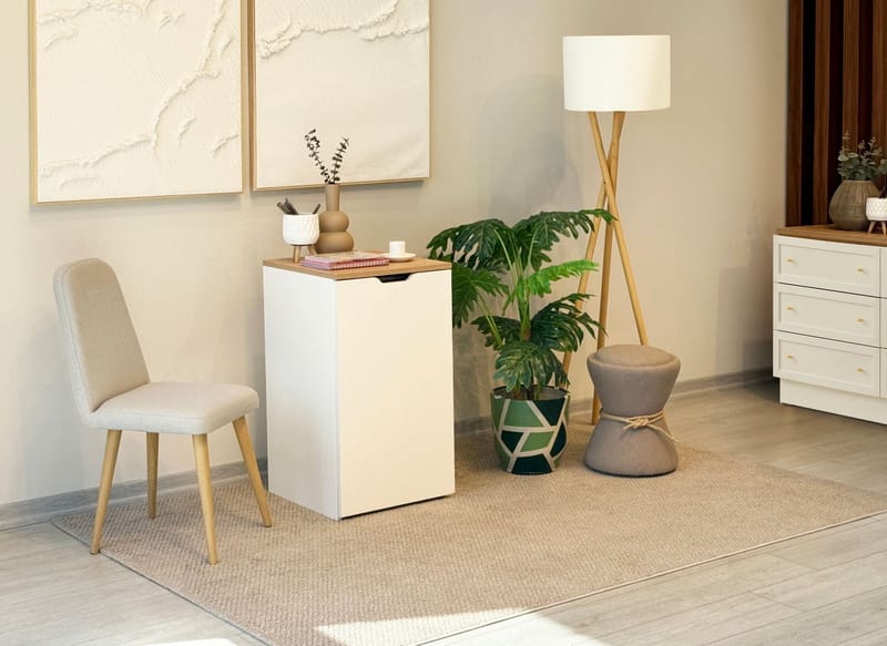 Skrivebord Homitis Modulo (97 x 75 x 47 cm) Eik krem - Møbler - Bord - Kontorbord - Skrivebord