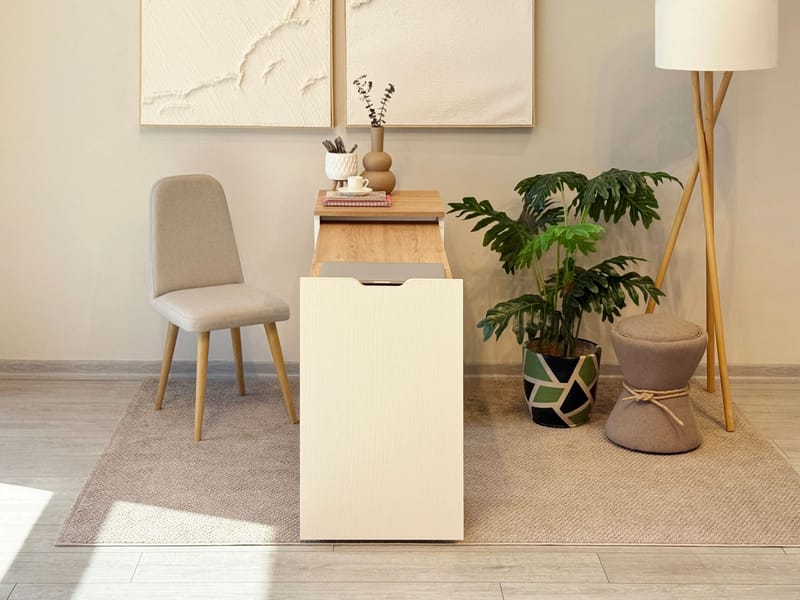 Skrivebord Homitis Modulo (97 x 75 x 47 cm) Eik krem - Møbler - Bord - Kontorbord - Skrivebord
