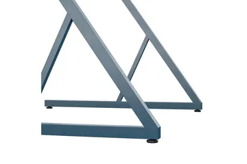 Skrivebord i Tre med Metallstativ - Blå - Møbler - Bord - Kontorbord - Skrivebord