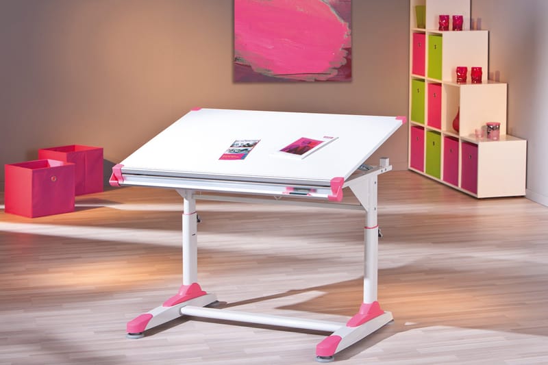 Ivar Skrivebord Barn - Hvit/Grønn/Rosa - Møbler - Bord - Kontorbord - Skrivebord