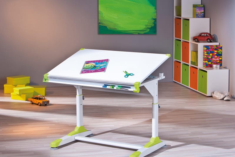 Ivar Skrivebord Barn - Hvit/Grønn/Rosa - Møbler - Bord - Kontorbord - Skrivebord