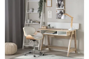 Jackson Skrivebord 110 cm med Oppbevaringshylle - Hvit - Møbler - Bord - Kontorbord - Skrivebord